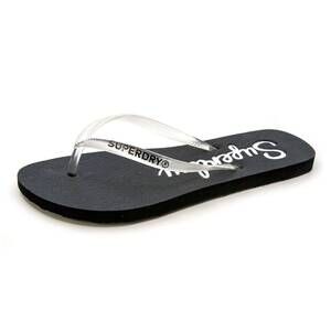 NEW SUPERDRY women's super sleek flip flop in black